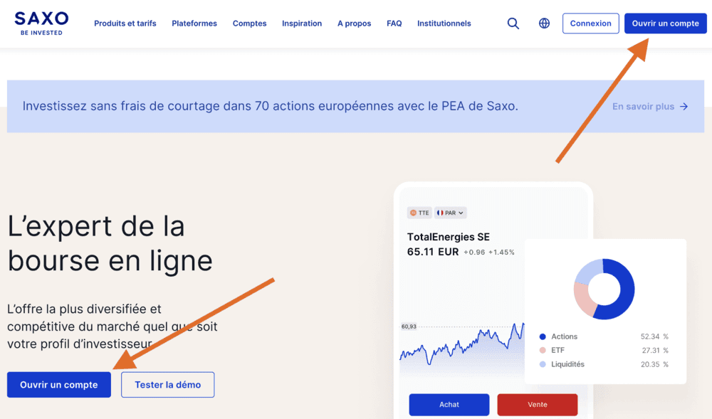 Saxo Banque : page d’accueil